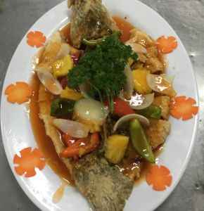 Cá chẽm sốt chua ngọt