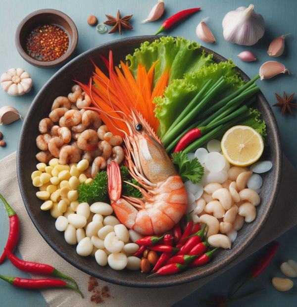 Tôm càng chay tỏi xôi